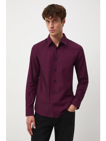 πουκάμισο medicine χρώμα μπορντό κύριο υλικό 100% βαμβάκι