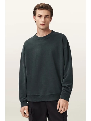 βαμβακερή μπλούζα allsaints milo χρώμα γκρι, m008nd 100%