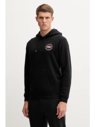 μπλούζα rip curl staple χρώμα: μαύρο, με κουκούλα, 095mfl 51% βαμβάκι, 49% πολυεστέρας