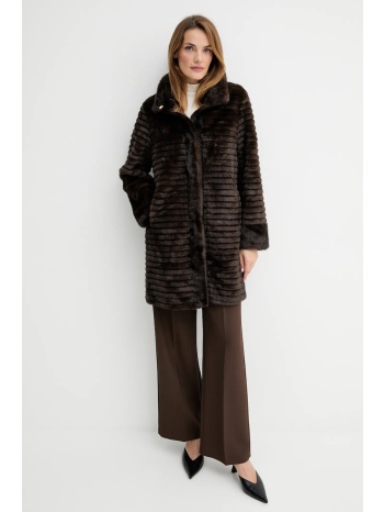 παλτό answear.lab χρώμα καφέ 80% πολυεστέρας, 20% βισκόζη