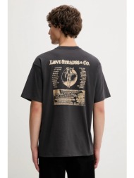 βαμβακερό μπλουζάκι levi`s ανδρικό, χρώμα: γκρι, 87373 100% βαμβάκι