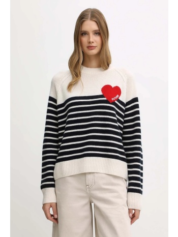 μάλλινο πουλόβερ from future χρώμα μπεζ, wpr03378 100%