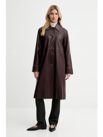 παλτό ps paul smith χρώμα καφέ, w2r-284c-t31350 υλικό 1