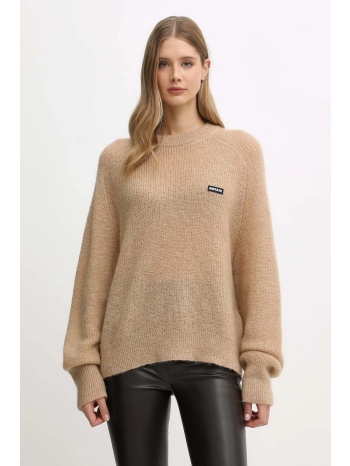 πουλόβερ με προσθήκη μαλλιού rotate χρώμα μπεζ, 1146391753