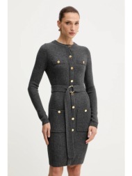 φόρεμα με κασμίρ marciano guess afrah χρώμα: γκρι, 5bgk43 5893z 30% ακρυλικό, 30% κασμίρι, 25% πολυα