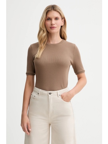 μπλουζάκι muuv. muuv. x answear χρώμα καφέ 97% βαμβάκι, 3%