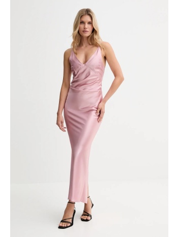 φόρεμα nanushka χρώμα ροζ, nw25pfdr03533 74% oξικό άλας