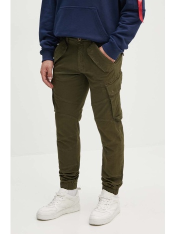 παντελόνι alpha industries χρώμα πράσινο 98% βαμβάκι, 2%