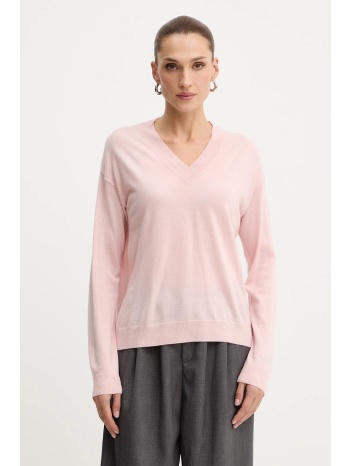 μάλλινο πουλόβερ weekend max mara fiocchi χρώμα ροζ