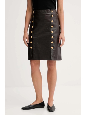 δερμάτινη φούστα bally χρώμα καφέ, wle07g κύριο υλικό