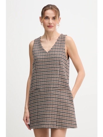 μάλλινο φόρεμα tommy hilfiger χρώμα καφέ, ww0ww48267 κύριο