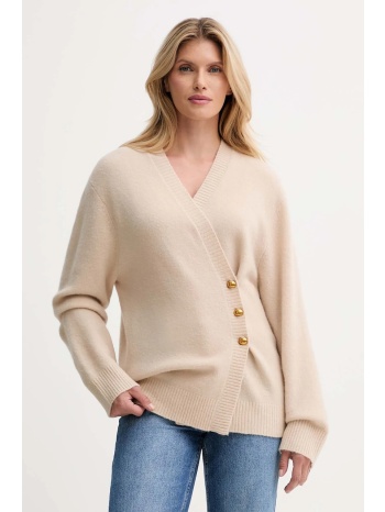 ζακέτα με προσθήκη μαλλιού isabelle blanche χρώμα μπεζ