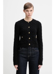 μάλλινη ζακέτα polo ralph lauren γυναικεία, χρώμα: μαύρο, 211978312 80% μαλλί, 20% κασμίρι