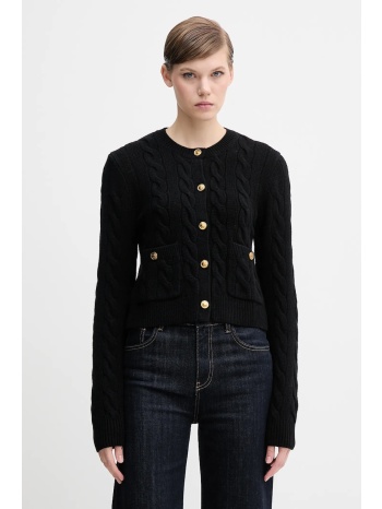 μάλλινη ζακέτα polo ralph lauren γυναικεία, χρώμα μαύρο