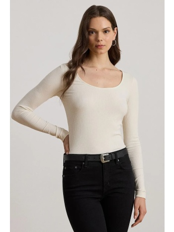 μακρυμάνικο lauren ralph lauren χρώμα μπεζ, 200980145 58%