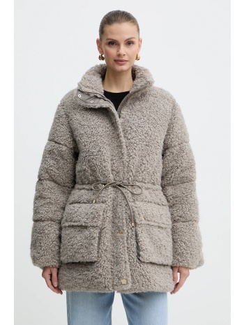 παλτό luisa spagnoli χρώμα γκρι, 542637 φόδρα 100%