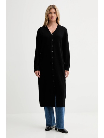 ζακέτα με προσθήκη μαλλιού isabelle blanche χρώμα μαύρο