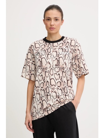 βαμβακερό μπλουζάκι puma puma x a$ap rocky χρώμα μπεζ