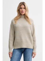 πουλόβερ με προσθήκη μαλλιού calvin klein χρώμα: μπεζ, lv044d365g 62% πολυεστέρας, 33% ακρυλικό, 5% 