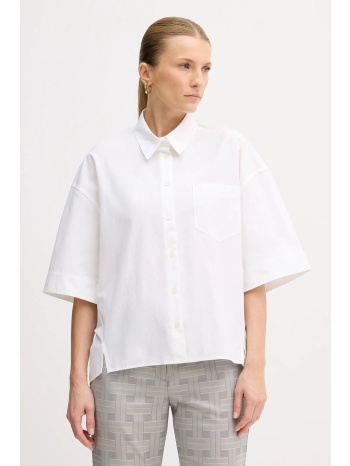 βαμβακερό πουκάμισο kenzo χρώμα άσπρο, ff52ch2589lb.01