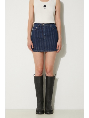 τζιν φούστα kenzo mini skirt stripped jacquard