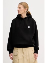 βαμβακερή μπλούζα kenzo boke flower 2.0 γυναικεία, χρώμα: μαύρο, με κουκούλα, ff52sw1754mb.99j κύριο