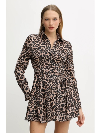 φόρεμα guess concetta χρώμα μπεζ, w5yk00 wf1t2 κύριο