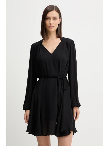 φόρεμα guess wanda χρώμα μαύρο, w5bk51 wgla2 100%