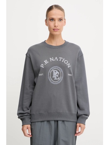 βαμβακερή μπλούζα p.e nation voyage γυναικεία, χρώμα γκρι