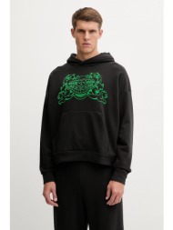 βαμβακερή μπλούζα puma puma x ripndip χρώμα: μαύρο, με κουκούλα, 632414 100% βαμβάκι