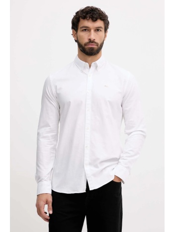 βαμβακερό πουκάμισο lindbergh ανδρικό, χρώμα άσπρο