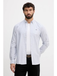 βαμβακερό πουκάμισο lindbergh ανδρικό, χρώμα: μπλε, 30.225020 100% βαμβάκι