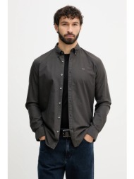 βαμβακερό πουκάμισο lindbergh ανδρικό, χρώμα: πράσινο, 30.225020 100% βαμβάκι