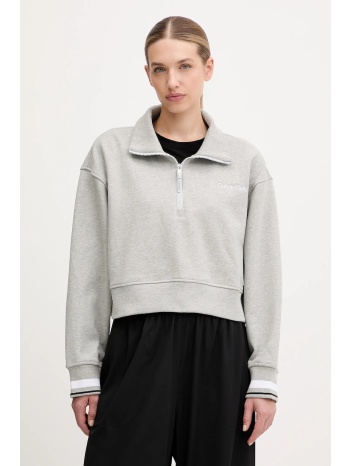 μπλούζα calvin klein performance χρώμα γκρι, lvgwf5w310