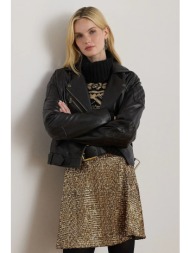 δερμάτινο μπουφάν lauren ralph lauren χρώμα: μαύρο, 200p01414 κύριο υλικό: 100% φυσικό δέρμα
φόδρα: 