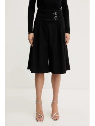 σορτς από μείγμα μαλλιού versace jeans couture χρώμα: μαύρο, 79had102 n0542 κύριο υλικό: 54% μαλλί, 