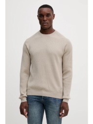 μάλλινο πουλόβερ liu jo ανδρικό, χρώμα: μπεζ, qf5168.ma23p 90% μαλλί, 10% κασμίρι