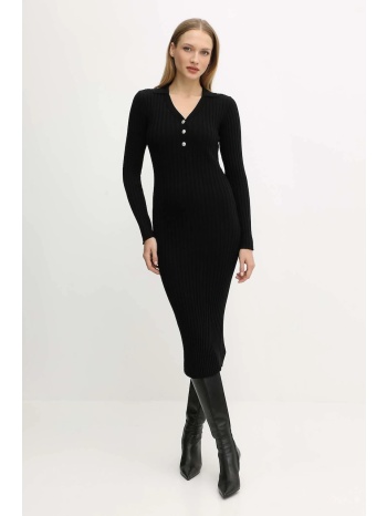 φόρεμα morgan χρώμα μαύρο, rmexas 53% lenzing βισκόζη, 30%