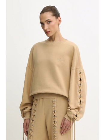 βαμβακερή μπλούζα rotate γυναικεία, χρώμα μπεζ, 115468654