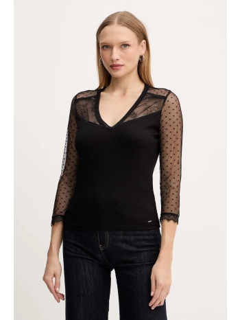 μπλουζάκι morgan χρώμα μαύρο, thaisa ενσωματωμένο 100%