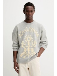 πουλόβερ με προσθήκη μαλλιού nanushka χρώμα: γκρι, nu25pfsw13291 υλικό 1: 75% βαμβάκι, 25% νάιλον
υλ