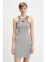 φόρεμα hugo blue χρώμα: ασημί, 50546952 70% πολυεστέρας, 26% ελαστάν, 4% μεταλλικές ίνες