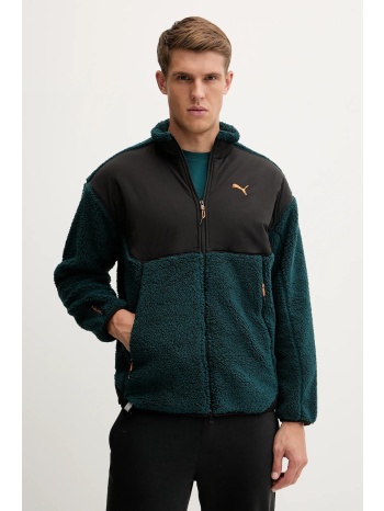 μπλούζα puma χρώμα πράσινο, 632104 κύριο υλικό 67%