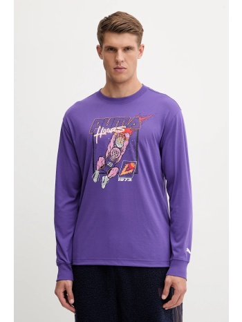 μακρυμάνικο puma χρώμα μοβ, 632903 κύριο υλικό 65%