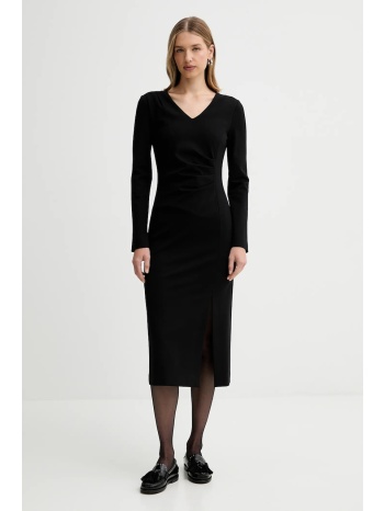 φόρεμα liviana conti χρώμα μαύρο, l5wi36 κύριο υλικό 68%