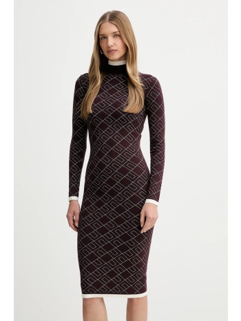 φόρεμα elisabetta franchi χρώμα μπορντό, am18t56e2 70%