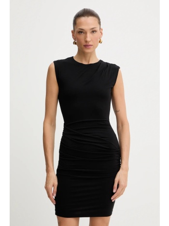 φόρεμα guess jolie χρώμα μαύρο, w5bk14 kc1j2 κύριο υλικό