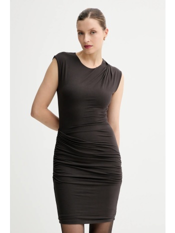 φόρεμα guess jolie χρώμα καφέ, w5bk14 kc1j2 κύριο υλικό