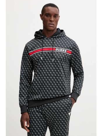 μπλούζα guess korbin χρώμα μαύρο, με κουκούλα, z4bq30
