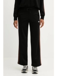 παντελόνι φόρμας guess fabia χρώμα: μαύρο, v5bb24 kcx22 86% πολυεστέρας, 8% βισκόζη, 6% ελαστάν